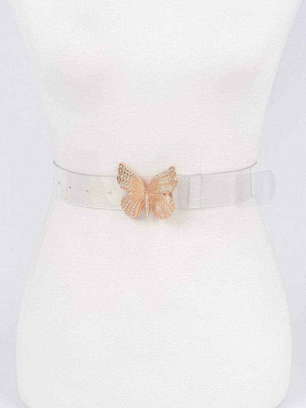 Rhinestone Butterfly Transparent Belt